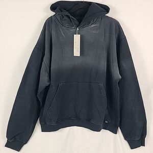 NEW American Thrift Pullover Hoodie Heavyweight Washed Black Size L